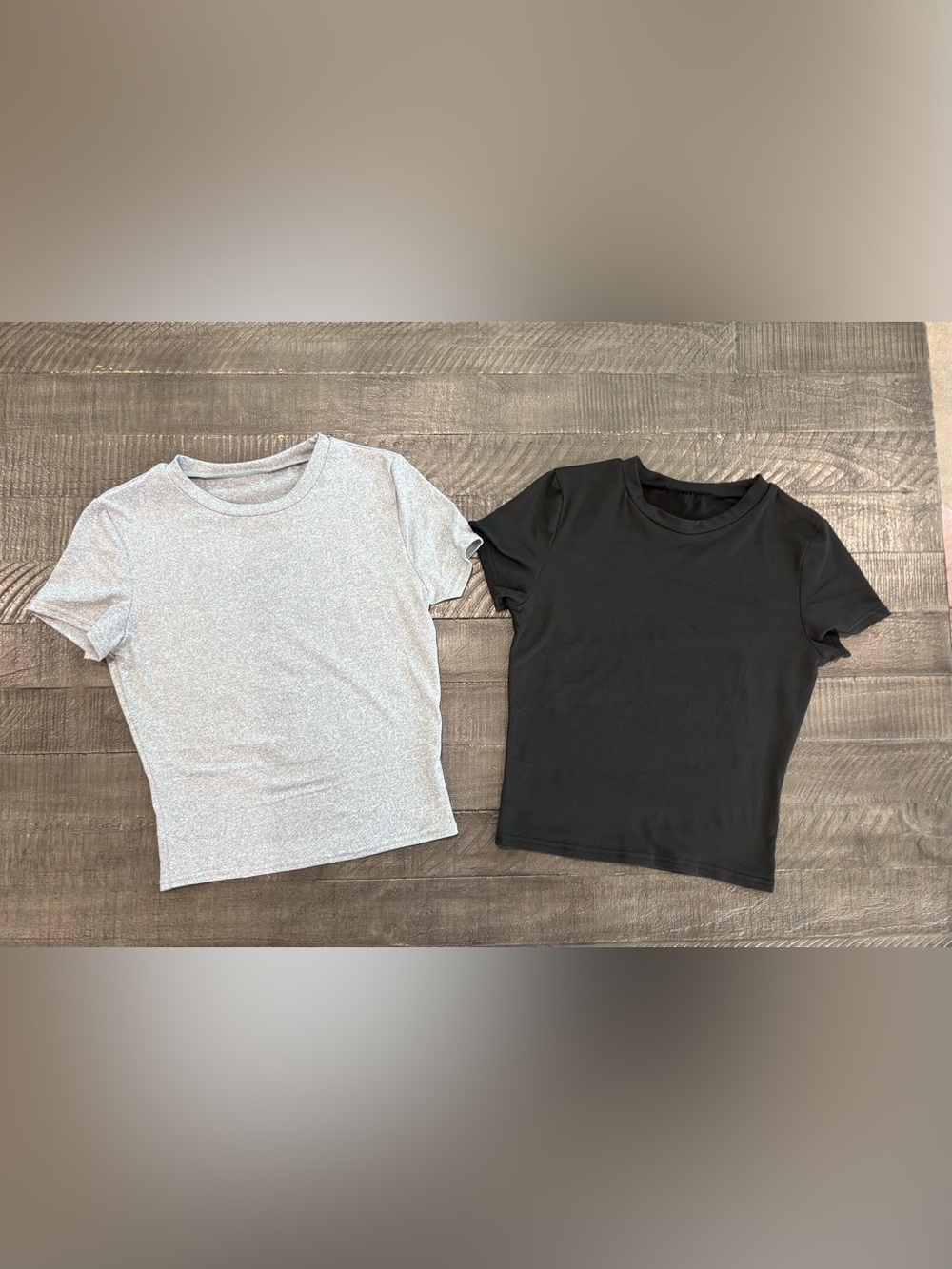 SHEIN women's Short Sleeve Tee Set - Black & Grey